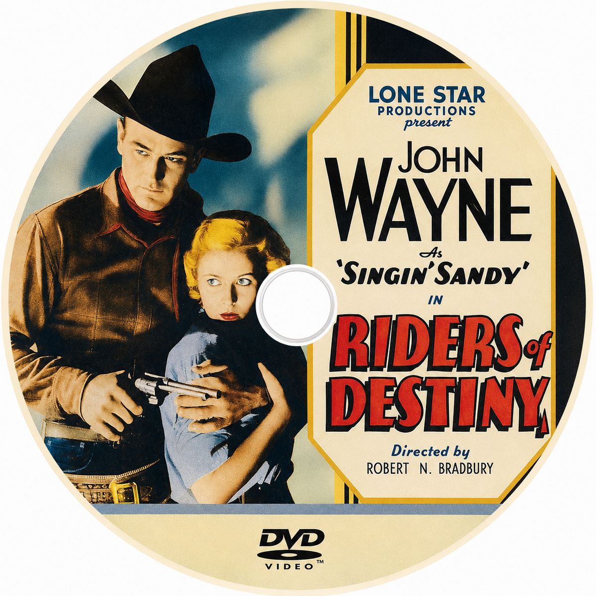 John Wayne in an early 1930s classic Western movie collector DVD