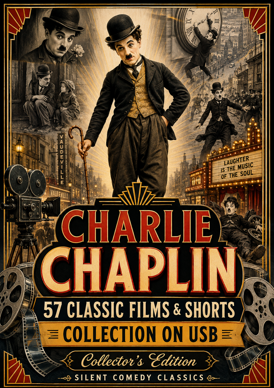 Charlie Chaplin classic silent films and shorts collection at PastTimeTV