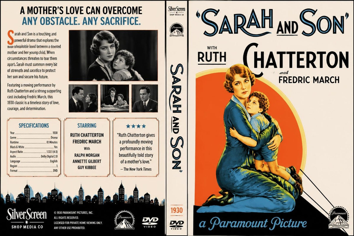 Sarah and Son 1930 Pre Code Drama Film DVD With Cover Art Ruth Chatterton