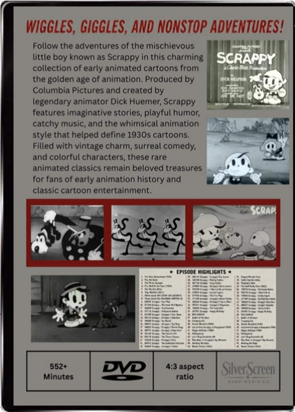 Scrappy 1931Classic Cartoon Collection DVD 68 Classic Animated Shorts