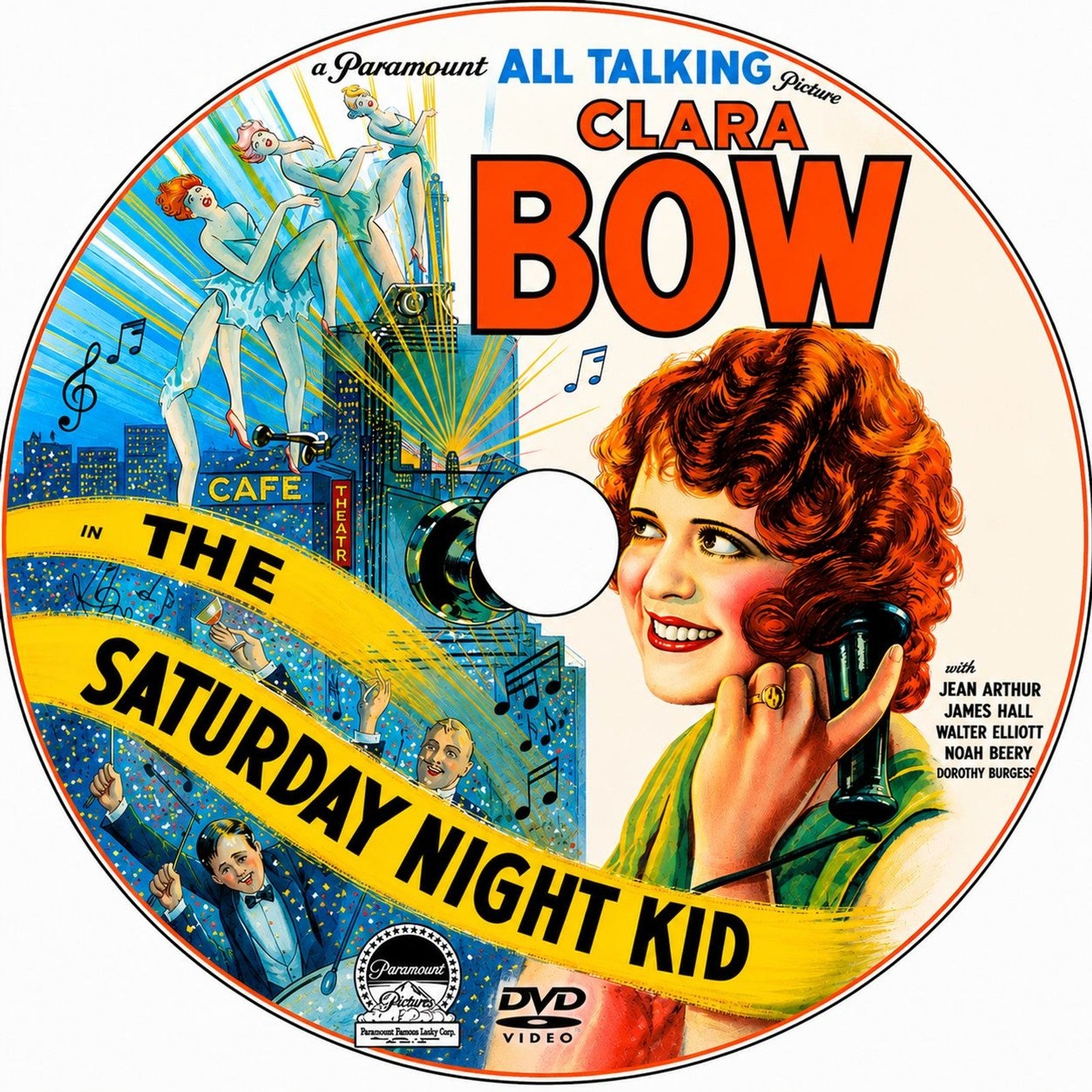 The Saturday Night Kid 1929 Comedy Romance DVD With Cover Art Clara Bow