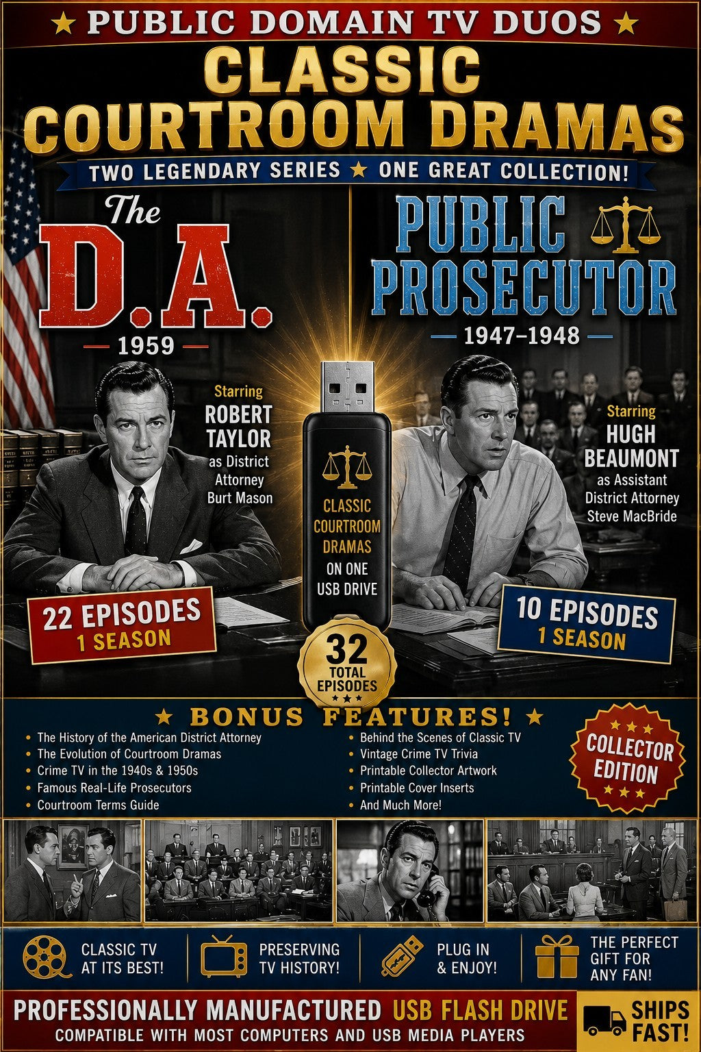 Public Domain TV Duos: The D.A. & Public Prosecutor on USB