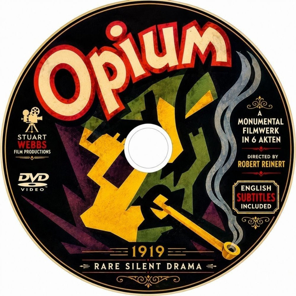Opium 1919 Rare Silent Drama DVD With English Subtitles Cover Art