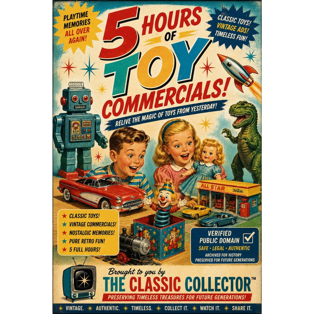 Vintage Toy Commercials DVD 5 Hours Classic TV Ads Collection