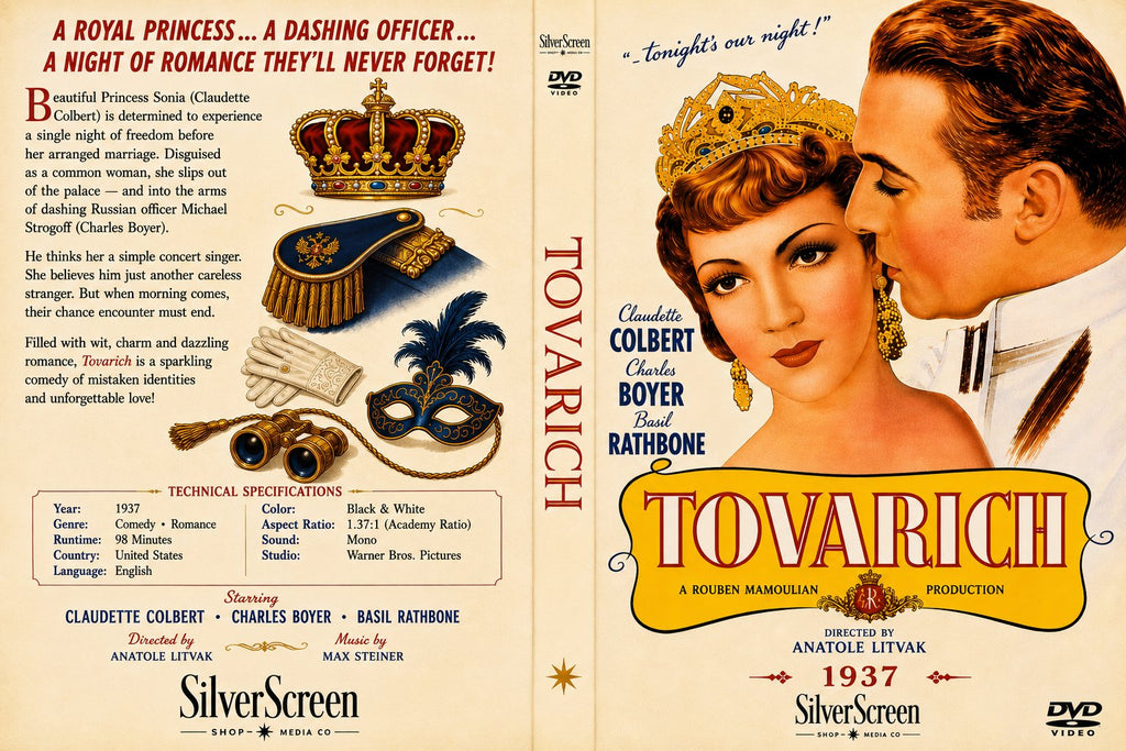 Tovarich 1937 Comedy Romance DVD Collector Edition With Cover Art