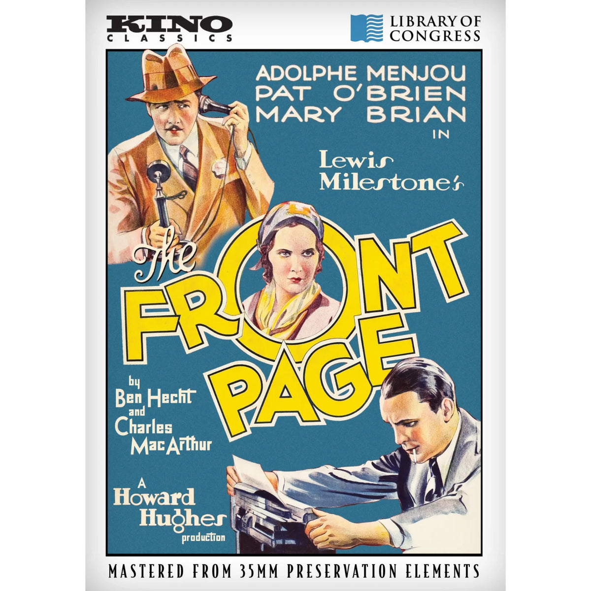 The Front Page (1931) Pre-Code Comedy DVD Collector Edition