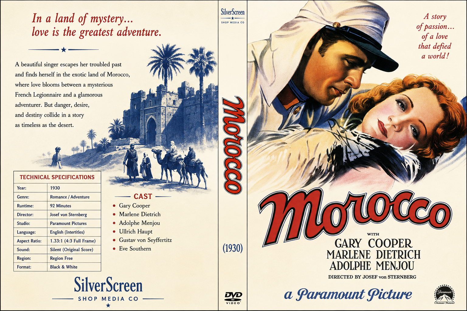 Morocco (1930) Pre-Code Romantic Drama DVD Collector Edition