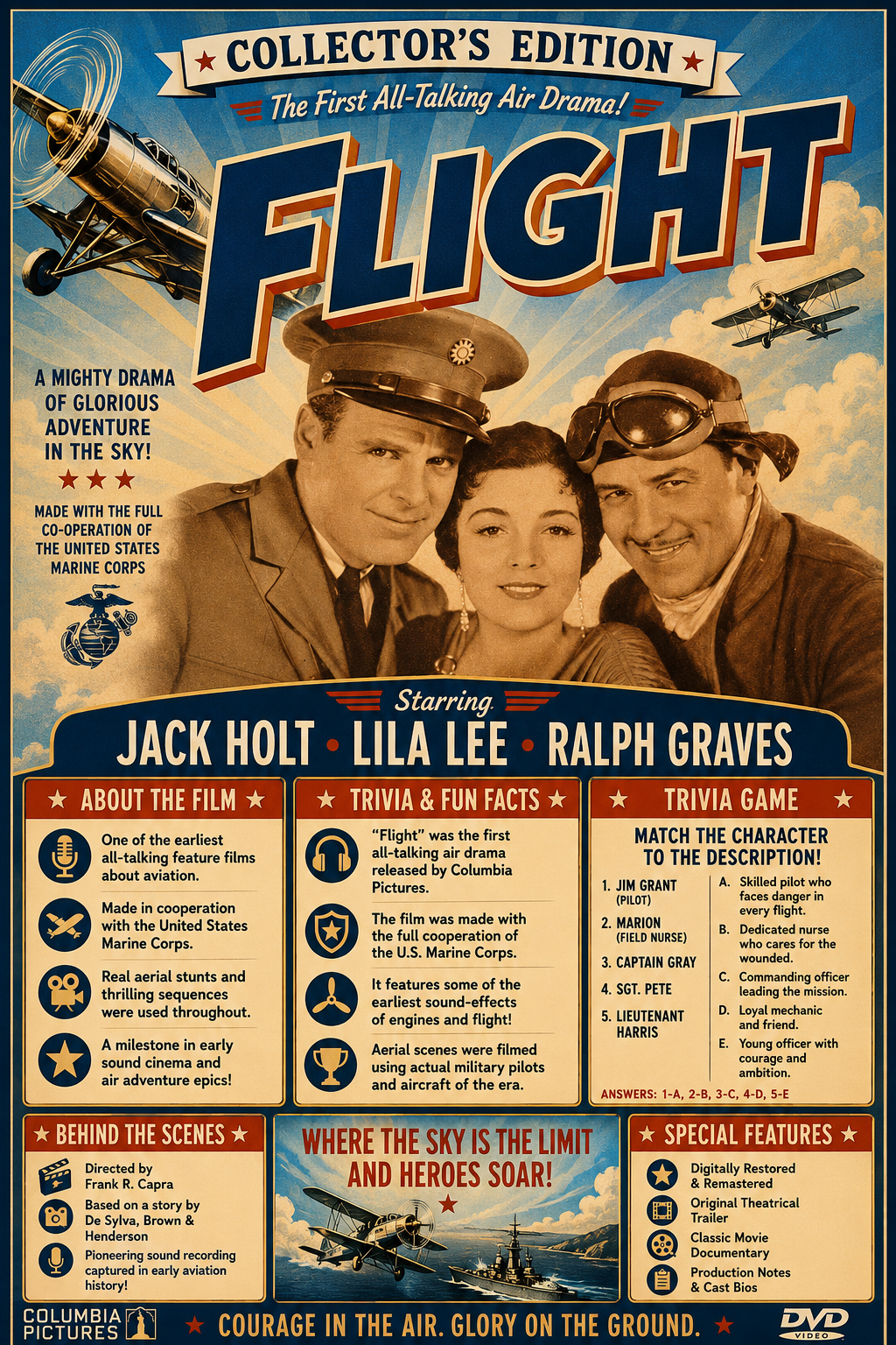 Flight (1929) Aviation Adventure DVD Collector Edition