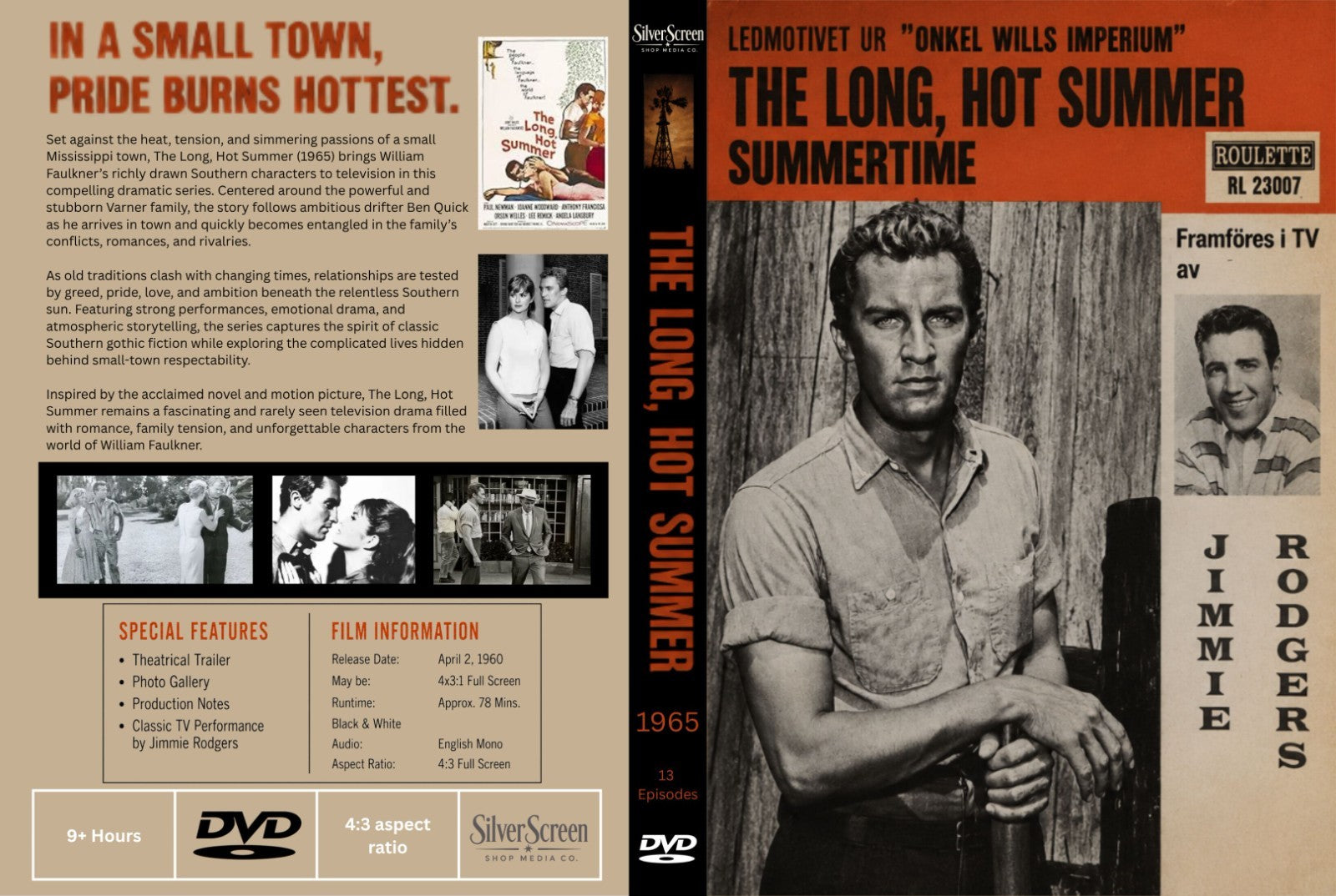 Long Hot Summer (1965) Rare Classic TV 13 Episodes on DVD - Collectors Edition