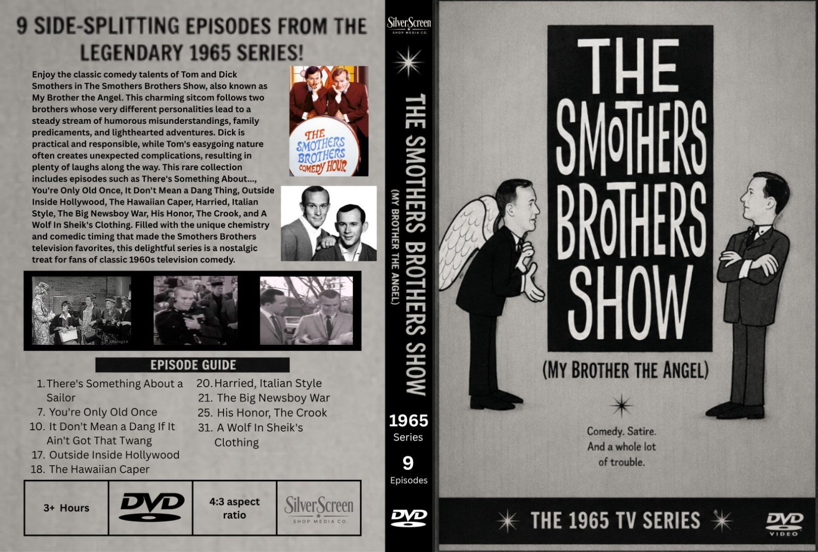 The Smothers Brothers Show AKA My Brother the Angel (1965) 9 Rare Episodes DVD