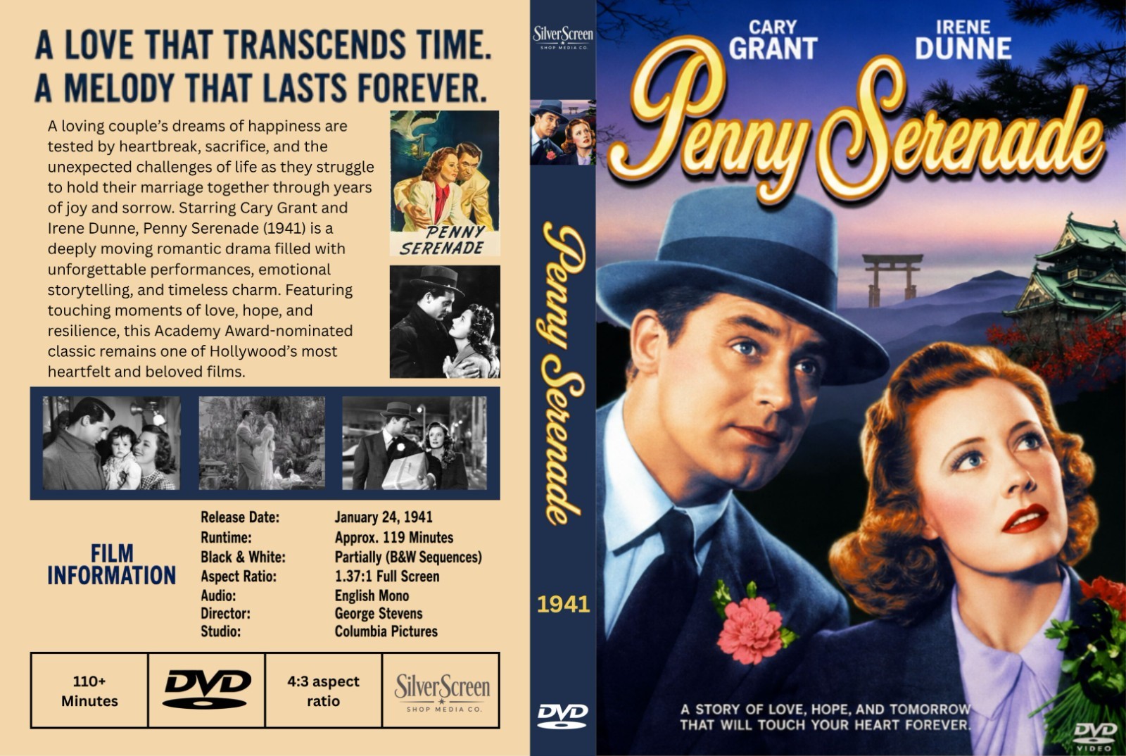 Penny Serenade 1941 Classic Drama Romance DVD With Cover Art