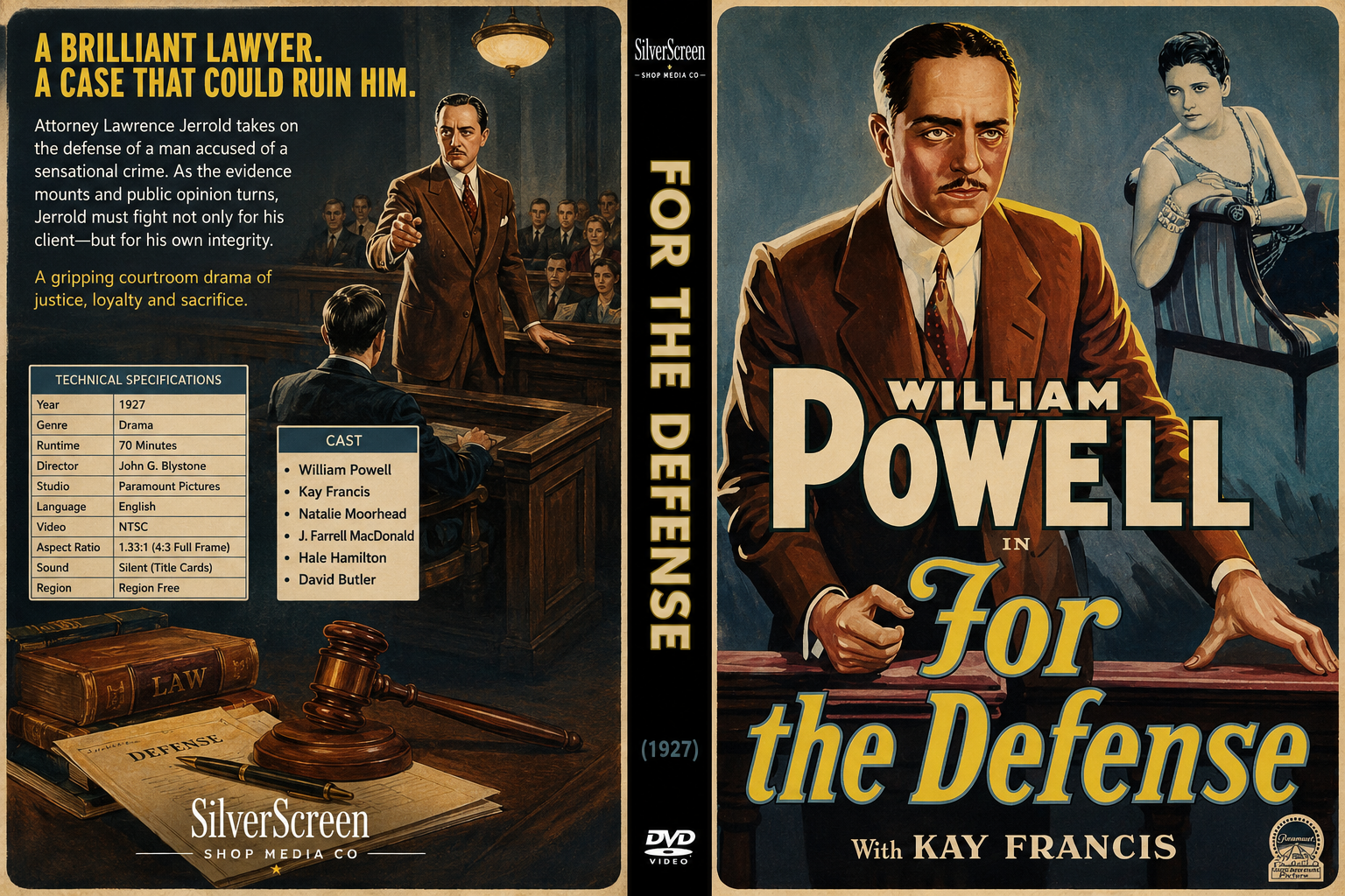 For the Defense (1930) Pre-Code Crime Drama DVD Collector Edition