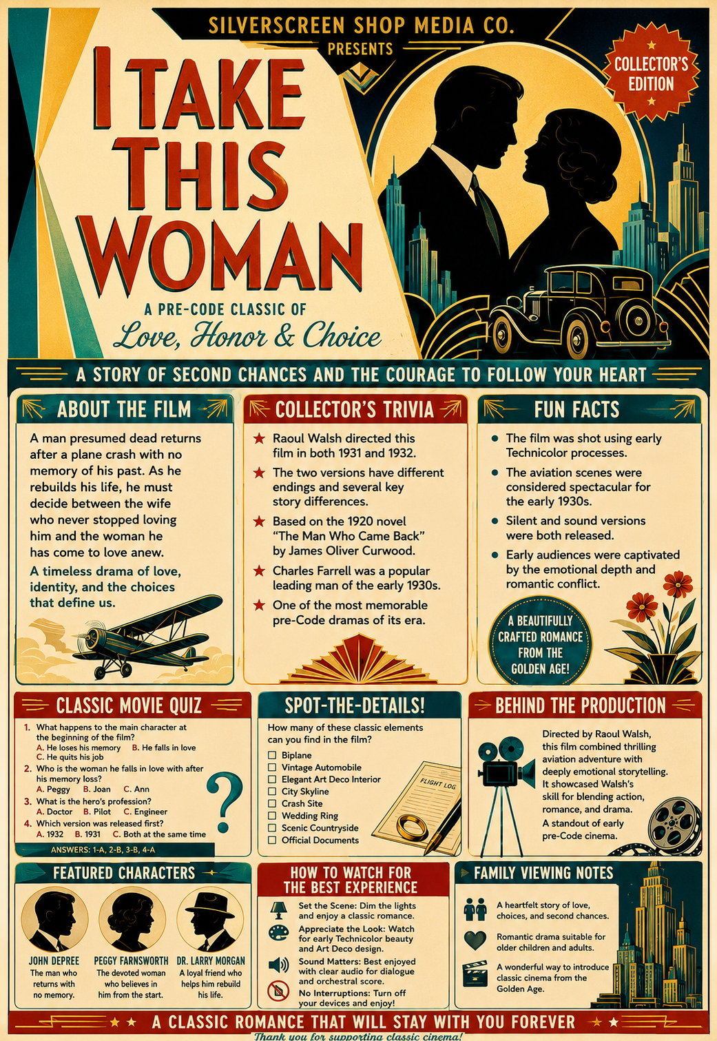 I Take This Woman (1931) Pre-Code Romantic Drama DVD Collector Edition