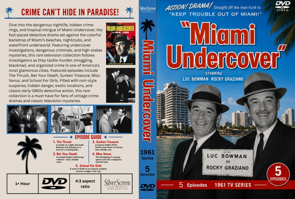 Miami Undercover (1961) – 5 RARE CLASSIC TV EPISODES ON DVD - Collectors Edition