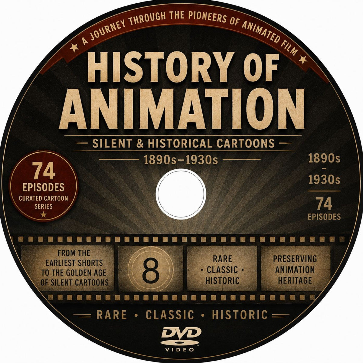 History of Animation 1890s-1930s DVD 74 Rare Historical Cartoons Collector Ed.