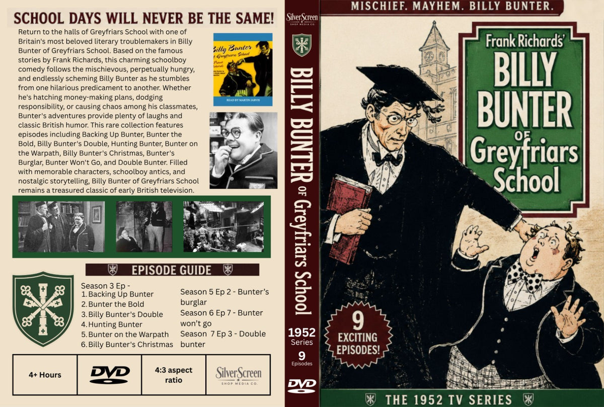 Billy Bunter of Greyfriars School (1952) 9 Rare Episodes DVD -Collectors Edition