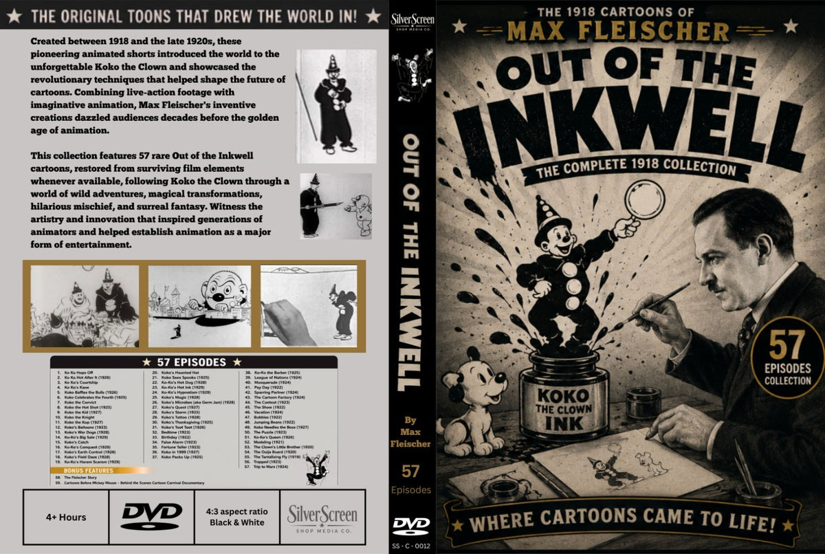 Max Fleischer Out of the Inkwell 1918 Classic Cartoon Collection DVD Bonus Feat.