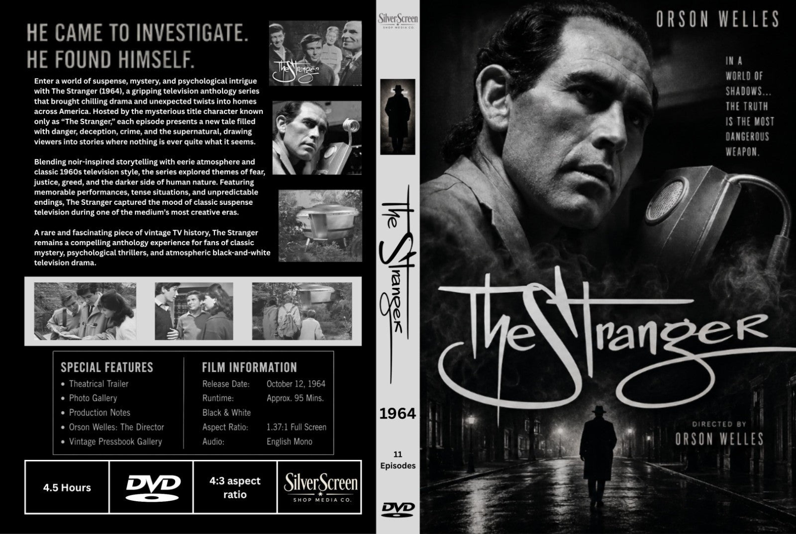 The Stranger (1964) Classic TV 11 Episodes on DVD - Collector' Edition