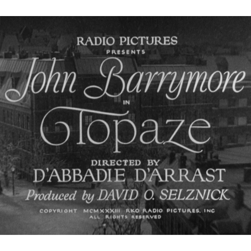 Topaze (1933) Comedy Drama DVD Collector Edition