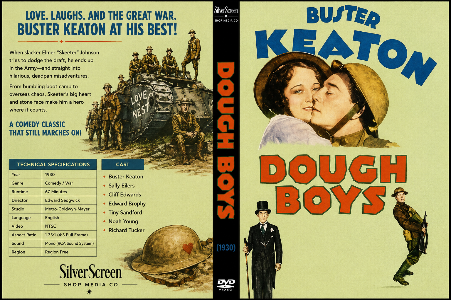 Doughboys (1930) Pre-Code Comedy War DVD Collector Edition