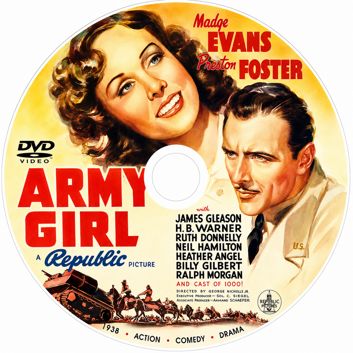 Army Girl (1938) Action Comedy Drama DVD Collector Edition