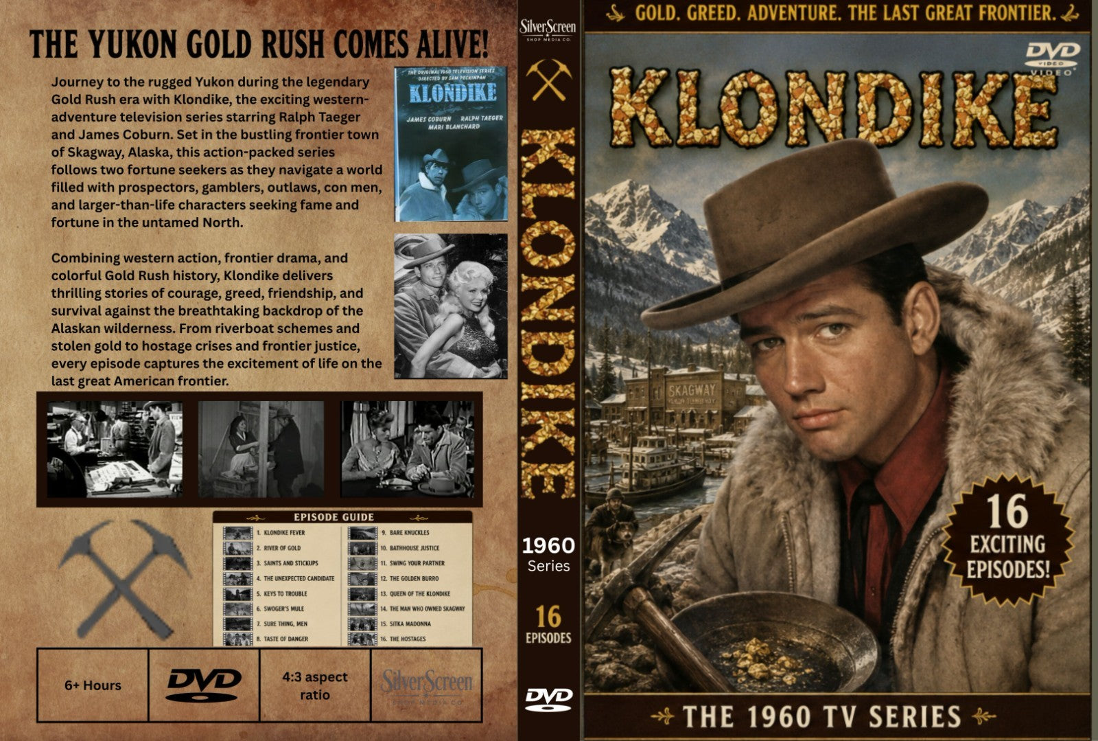Klondike 1960 Classic TV DVD – 16 Rare Episodes – Collectors Edition