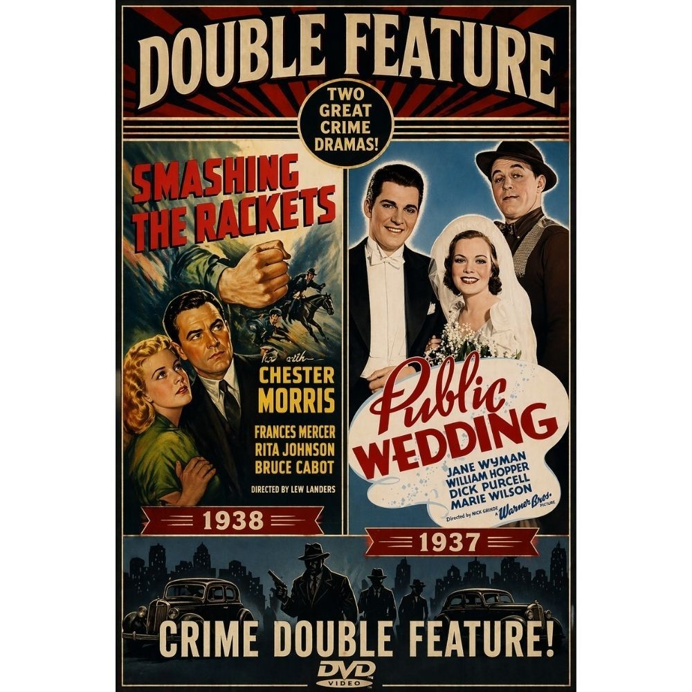Double Feature Smashing the Rackets 1938 Public Wedding 1937 Crime DVD
