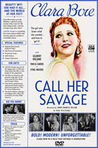 Call Her Savage 1932 Pre Code Drama Romance DVD With Cover Art Clara Bow