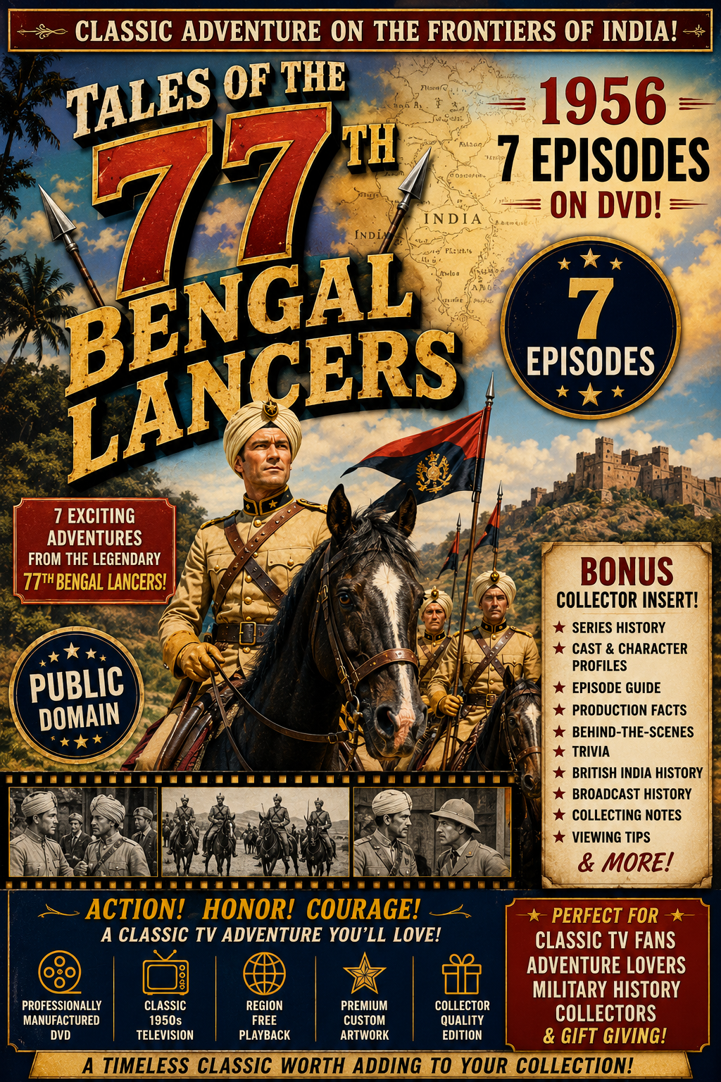 Tales of the 77th Bengal Lancers (1956) – 7 Public Domain Episodes | Premium ED