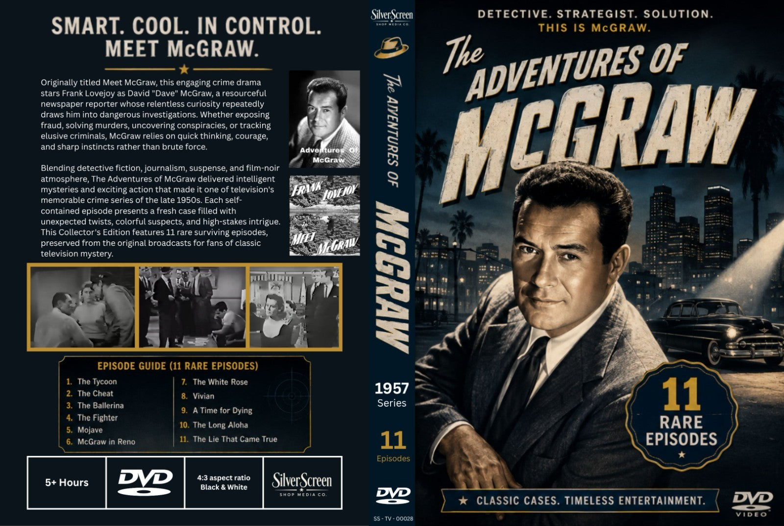 The Adventures of McGraw (1957) Rare Classic TV 11 Episodes On DVD