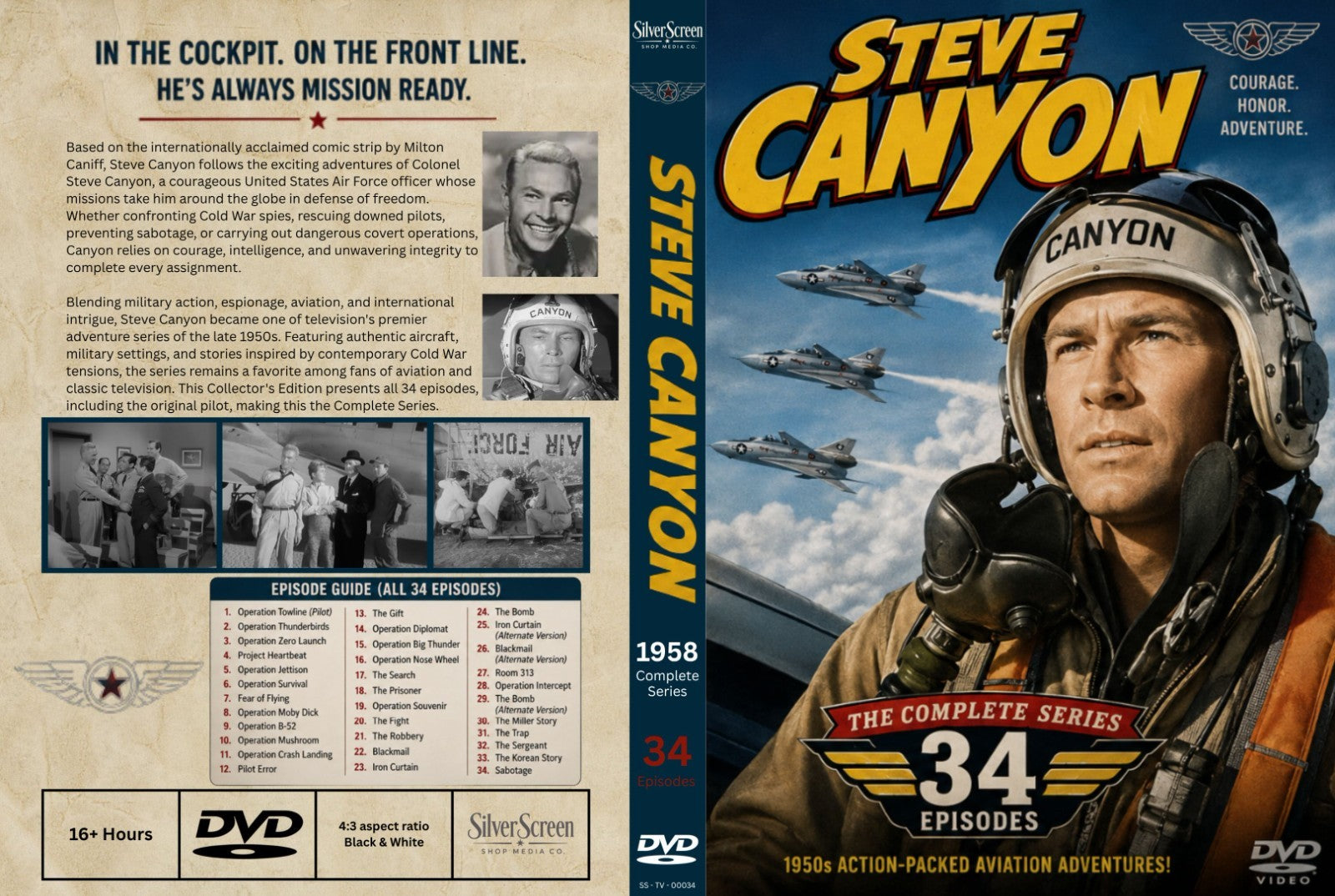 Steve Canyon (1958) Classic TV Series DVD – Complete 34 Episodes