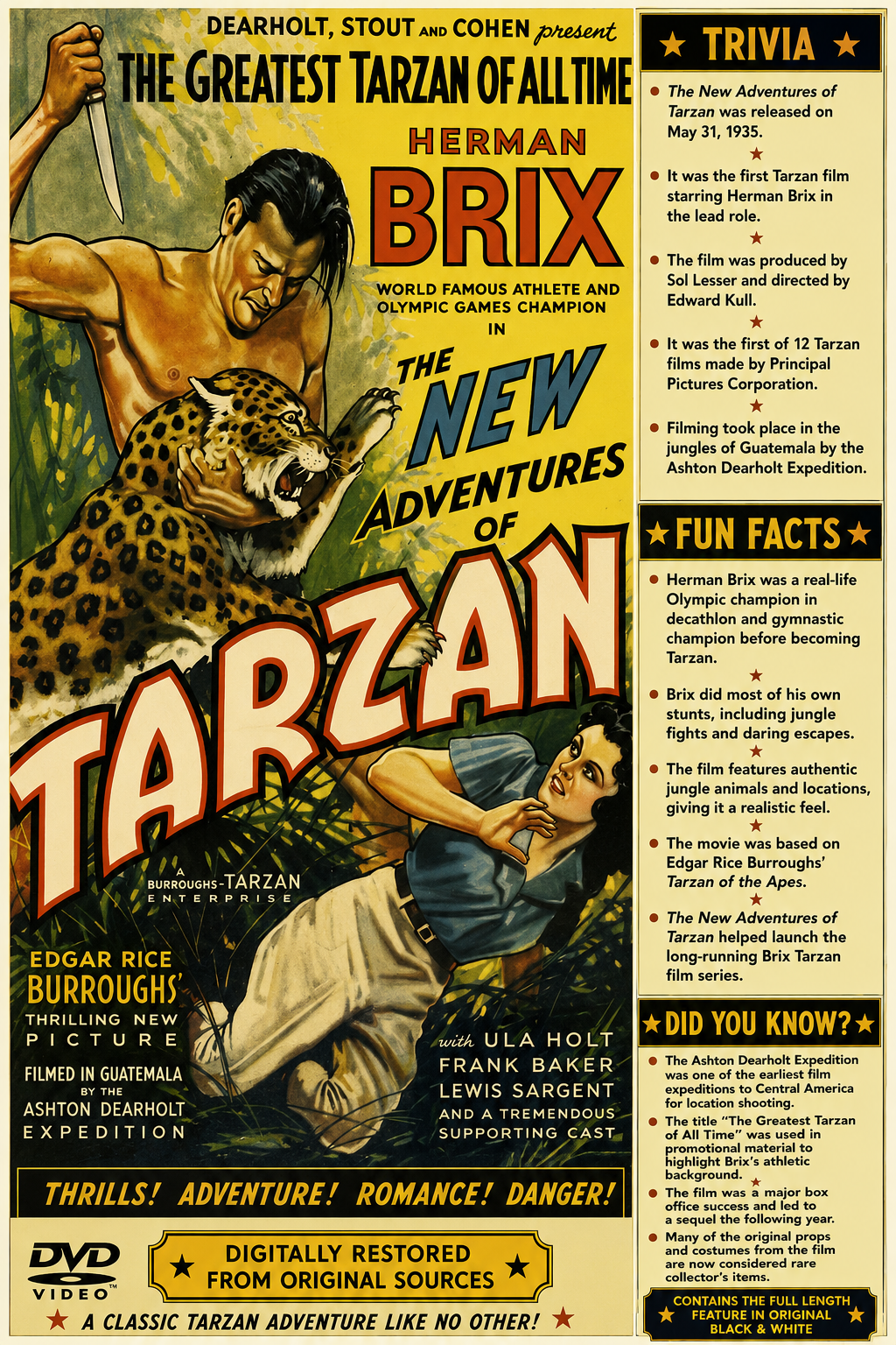 The New Adventures of Tarzan 1935 Classic Adventure Serial DVD Collector Edition