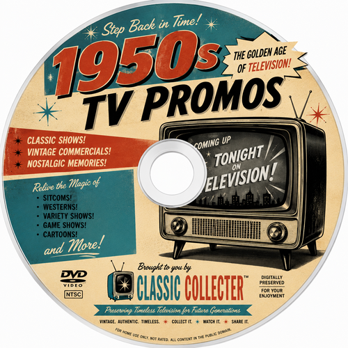 1950s TV Network Promos DVD 5 Hours Vintage Television Broadcast Archives