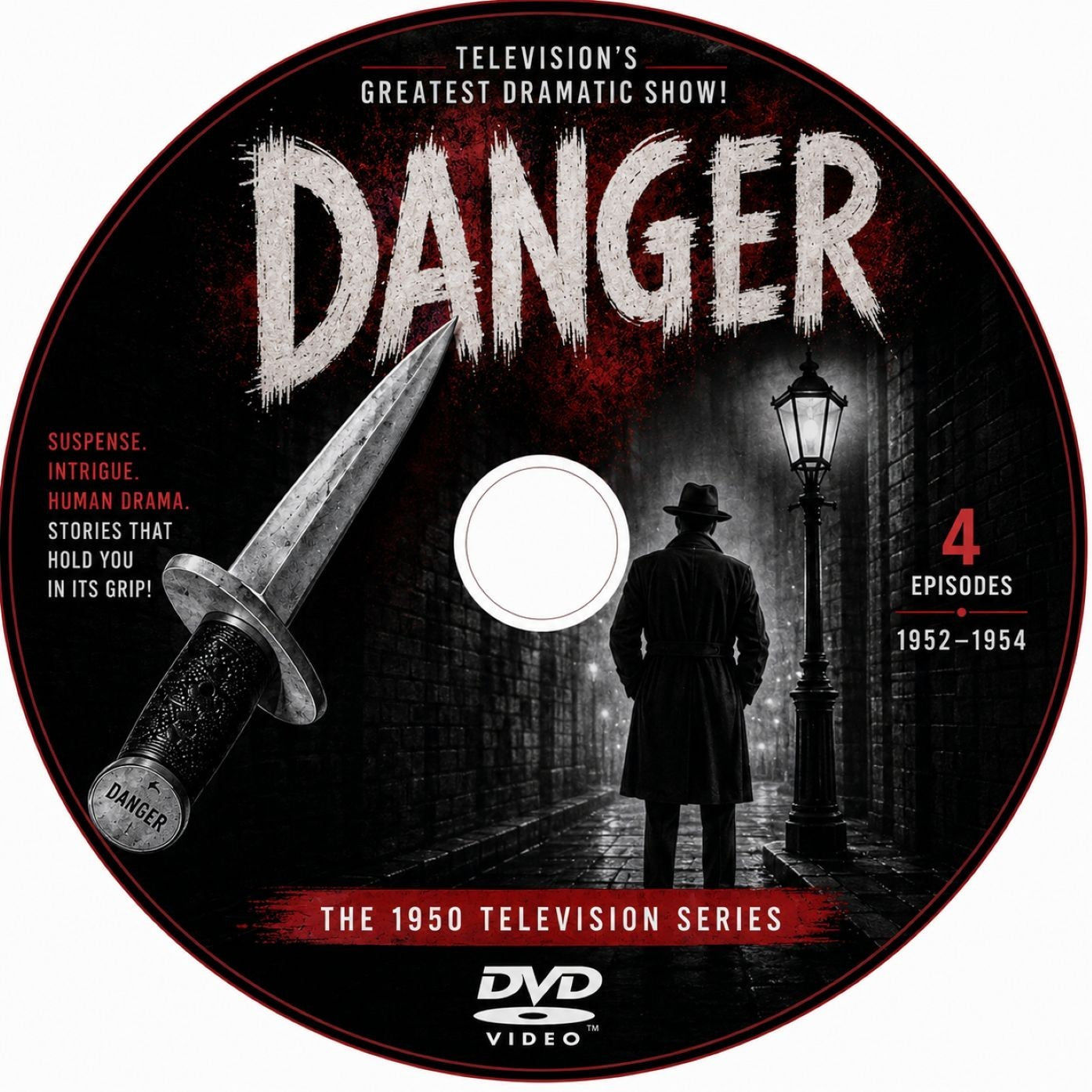 Danger (1950) – 4 RARE CLASSIC TV EPISODES ON DVD - Collectors Edition