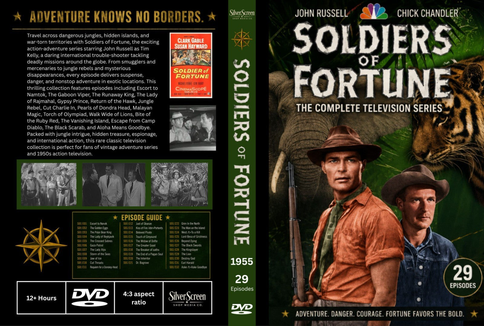 Soldiers of Fortune (1955) Classic TV 29 Episodes on DVD - Collectors Edition