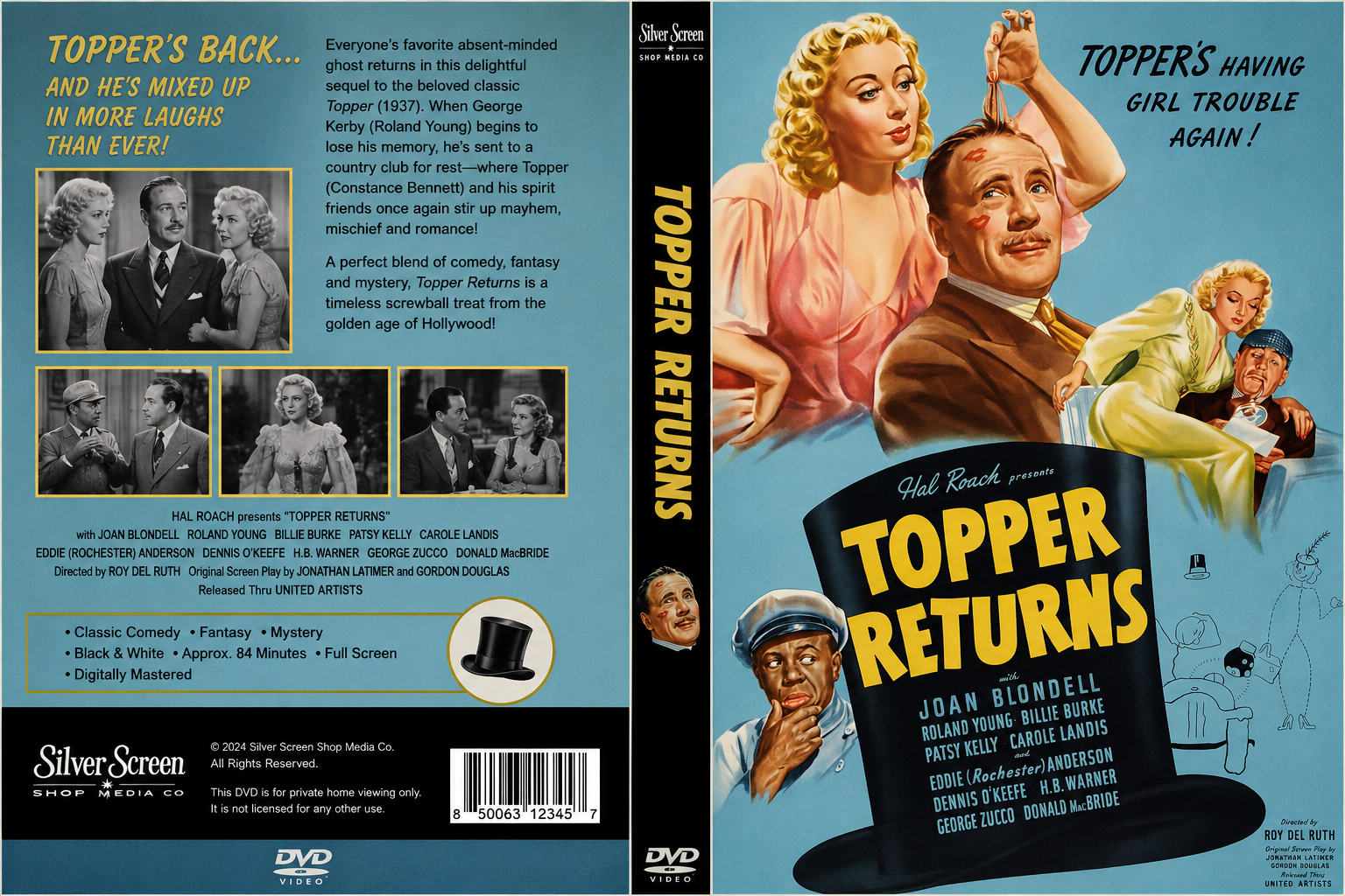 Topper Returns (1941) Comedy Fantasy Mystery DVD Collector Edition
