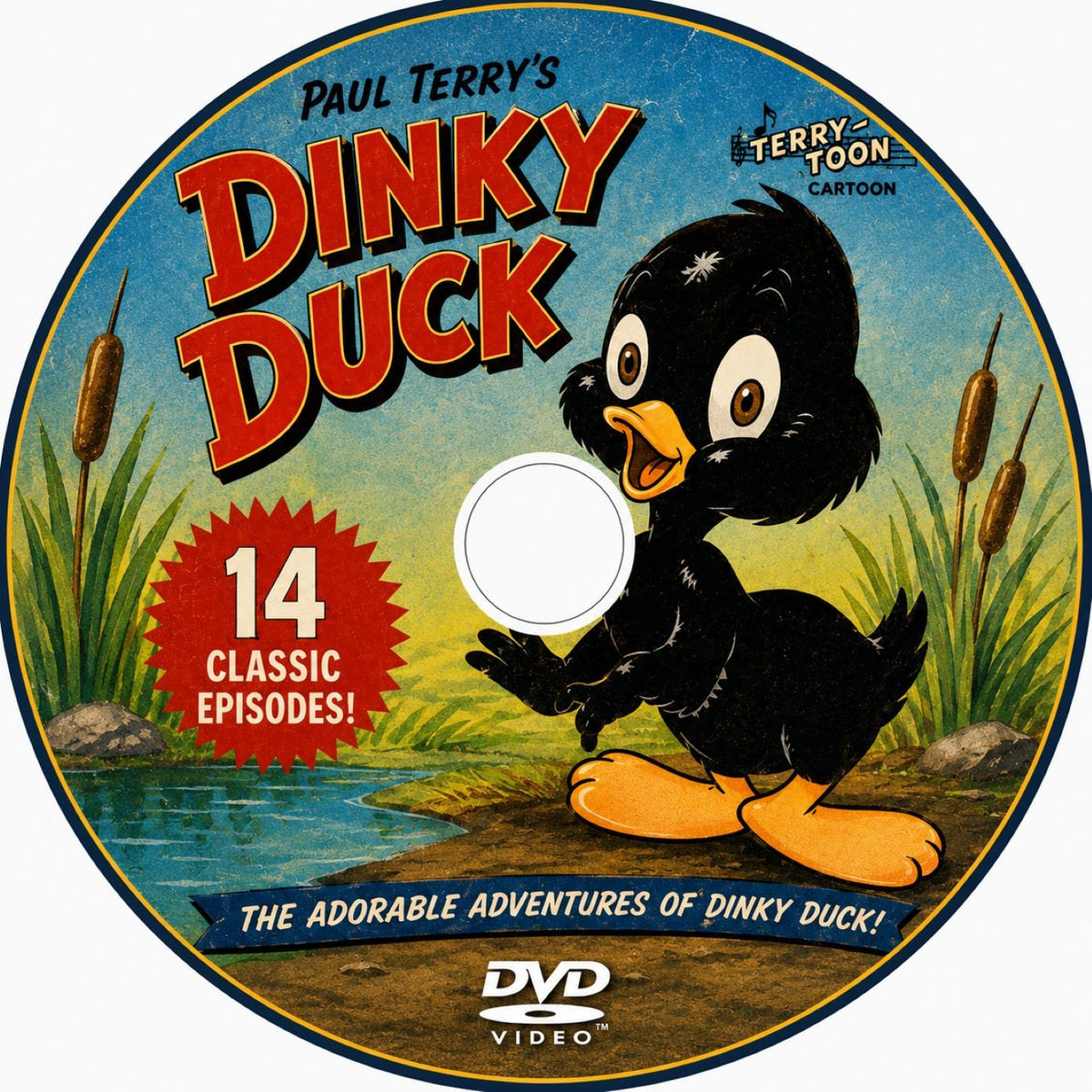 Dinky Duck Cartoons DVD 14 Rare Animated Shorts 1940s Collector Edition