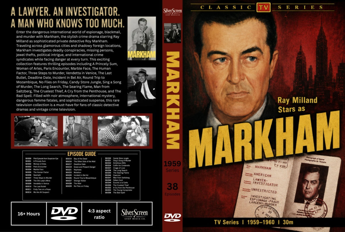 Markham 1959 Classic TV 38 Episodes DVD Rare Gift Collectors Item
