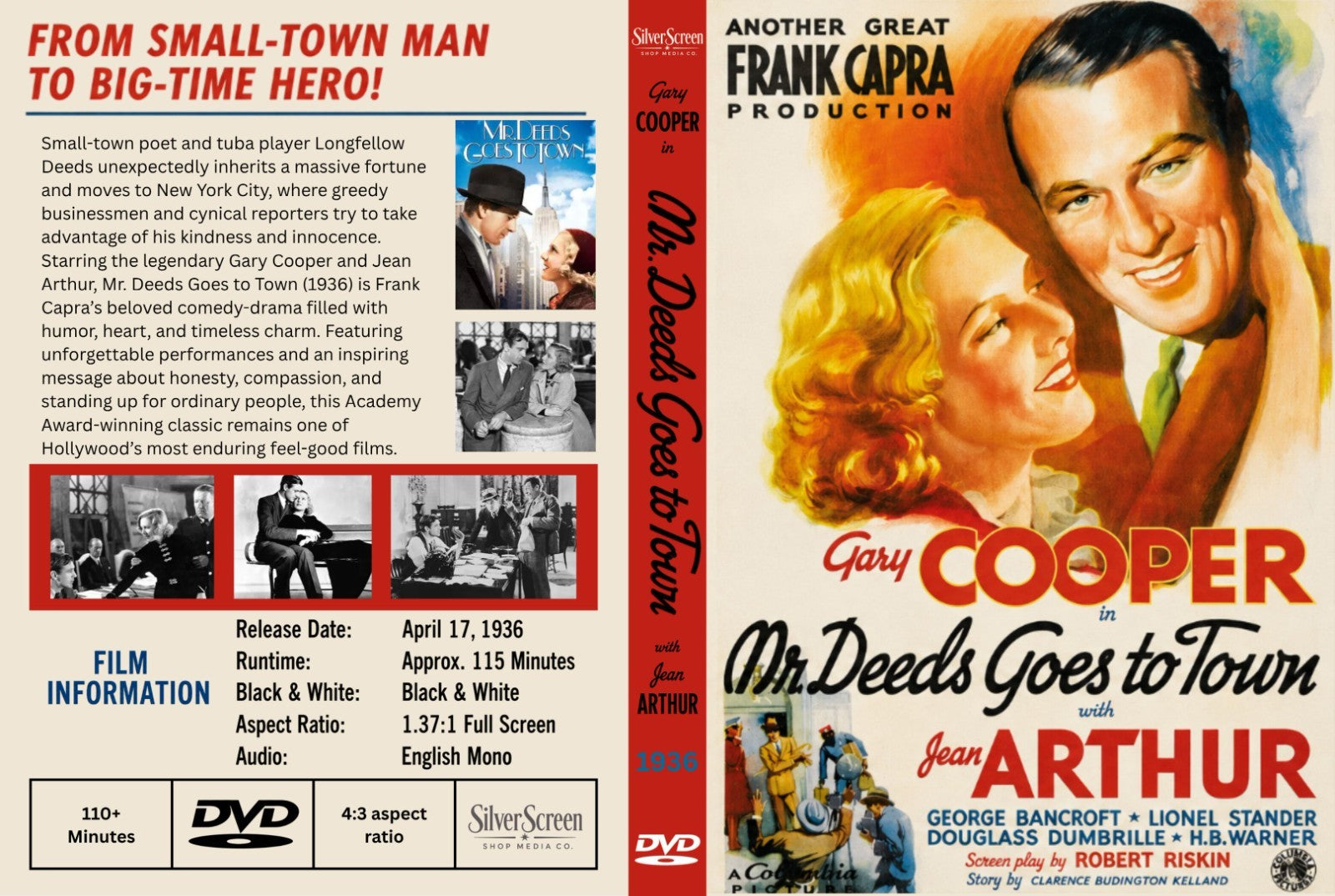 Mr. Deeds Goes to Town (1936) Comedy Drama DVD Collector Edition