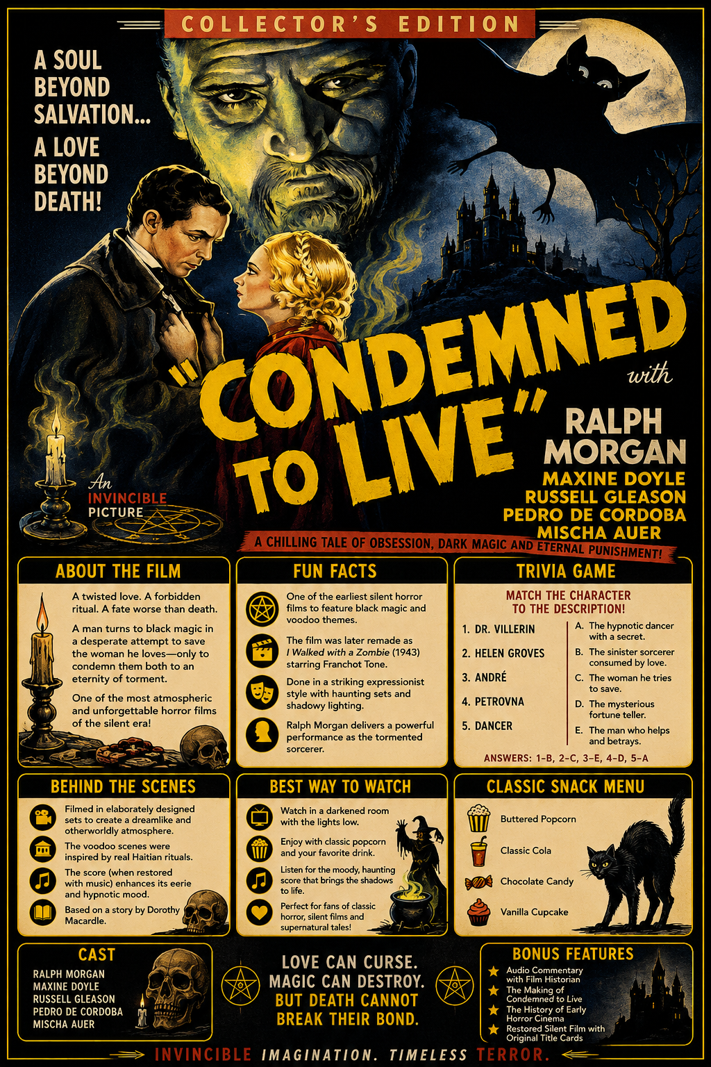 Condemned to Live (1935) Horror Mystery DVD Collector Edition