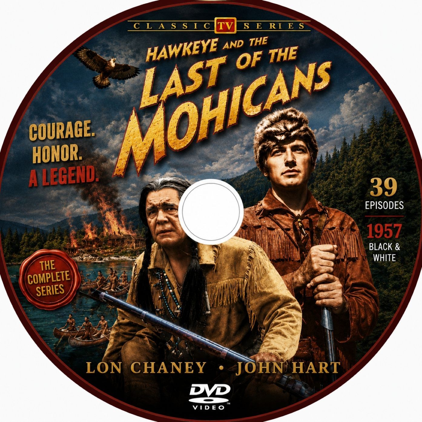 Hawkeye and the Last of the Mohicans (1957) Classic Tv 39 Episodes DVD