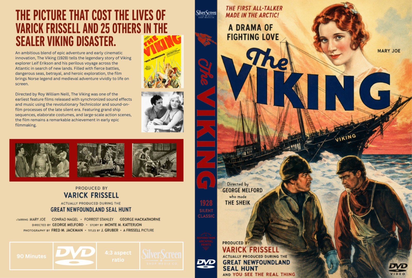 The Viking (1928) Rare Classic Silent Adventure DVD
