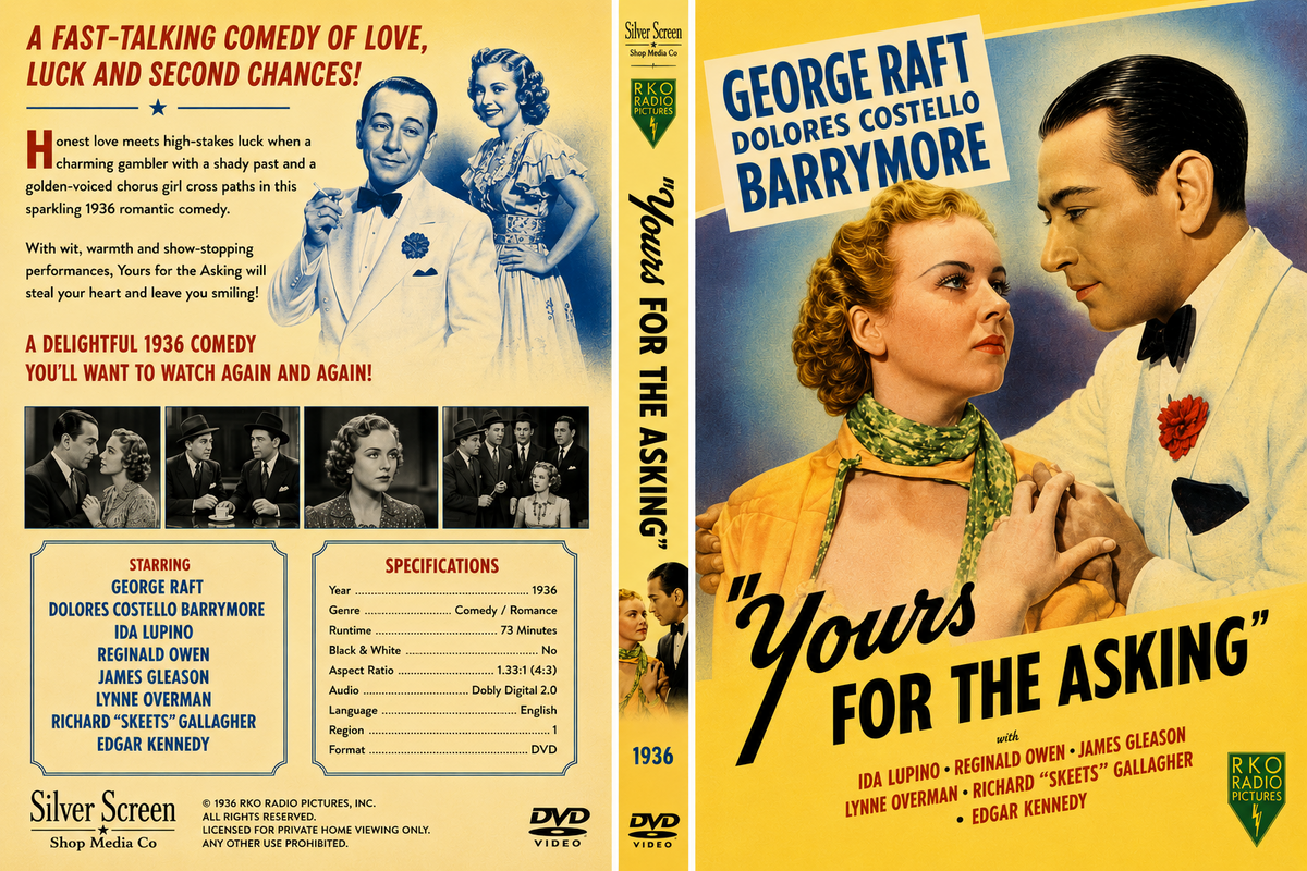 Yours for the Asking (1936) Comedy Romance DVD Collector Edition