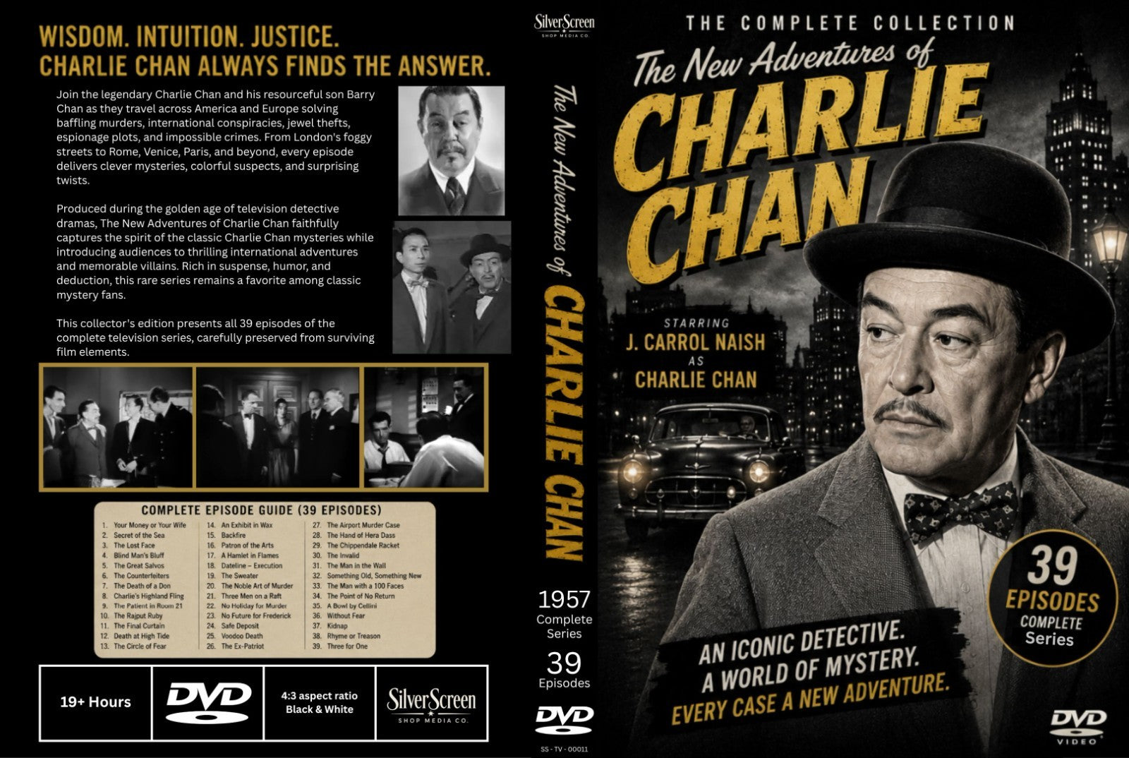 The New Adventures of Charlie Chan (1957) Classic TV Series DVD – 39 Episodes