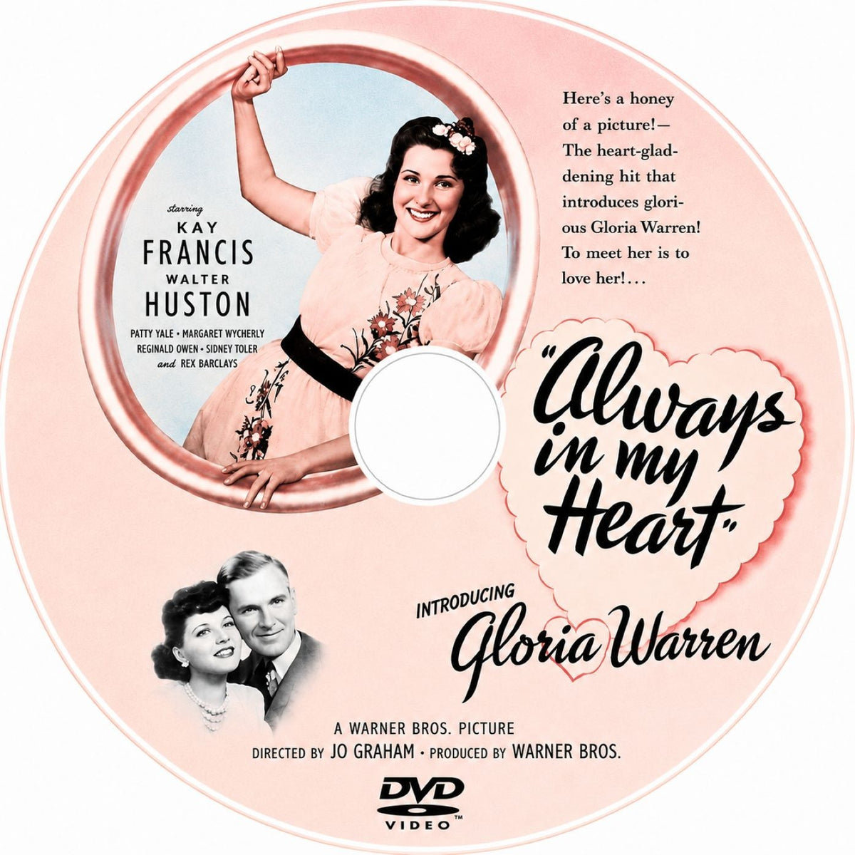 Always in My Heart 1942 Drama Romance DVD With Cover Art