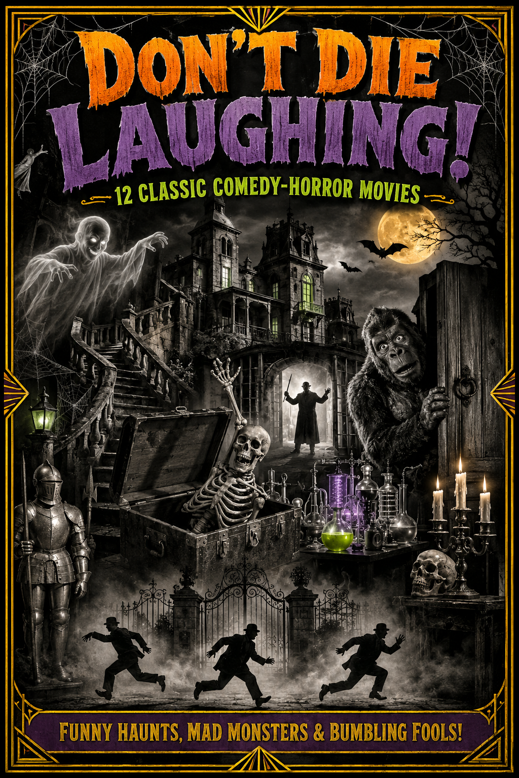 DON’T DIE LAUGHING! 12 Classic Horror-Comedy Movies Collector’s Edition DVD