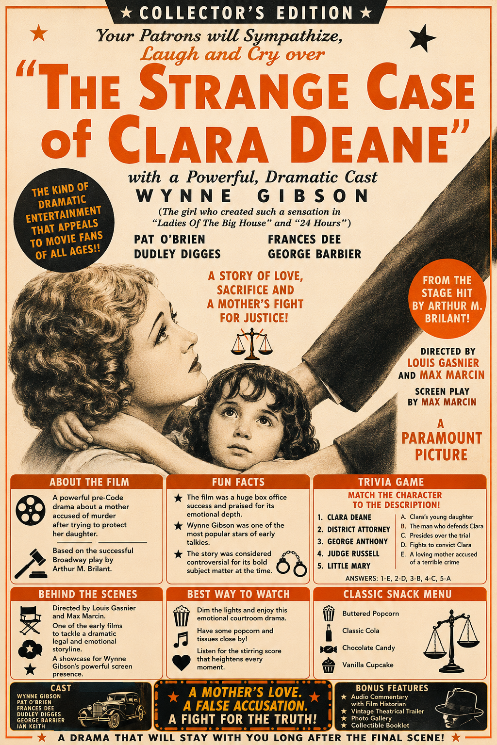 The Strange Case of Clara Deane (1932) Crime Drama DVD Collector Edition