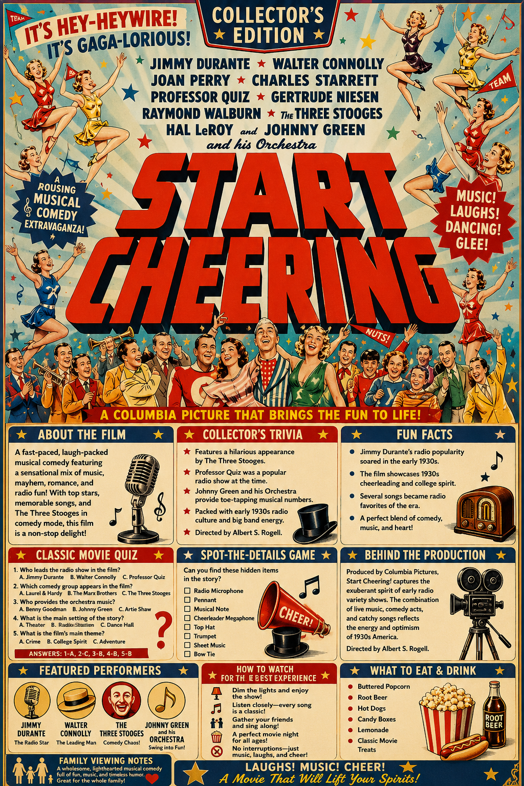 Start Cheering (1938) Musical Comedy DVD – Collector's Edition