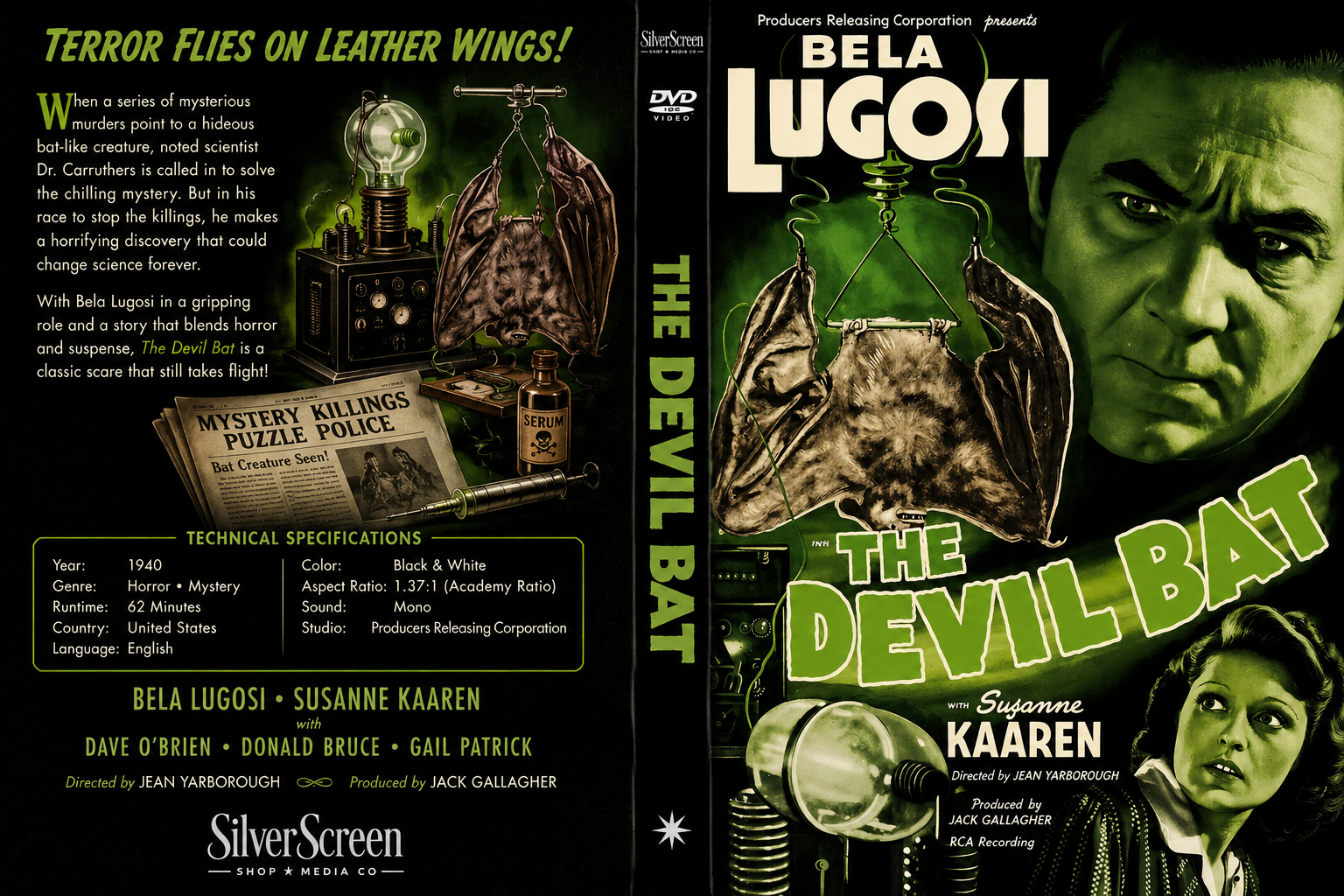 The Devil Bat (1940) Horror Sci-Fi DVD Collector Edition