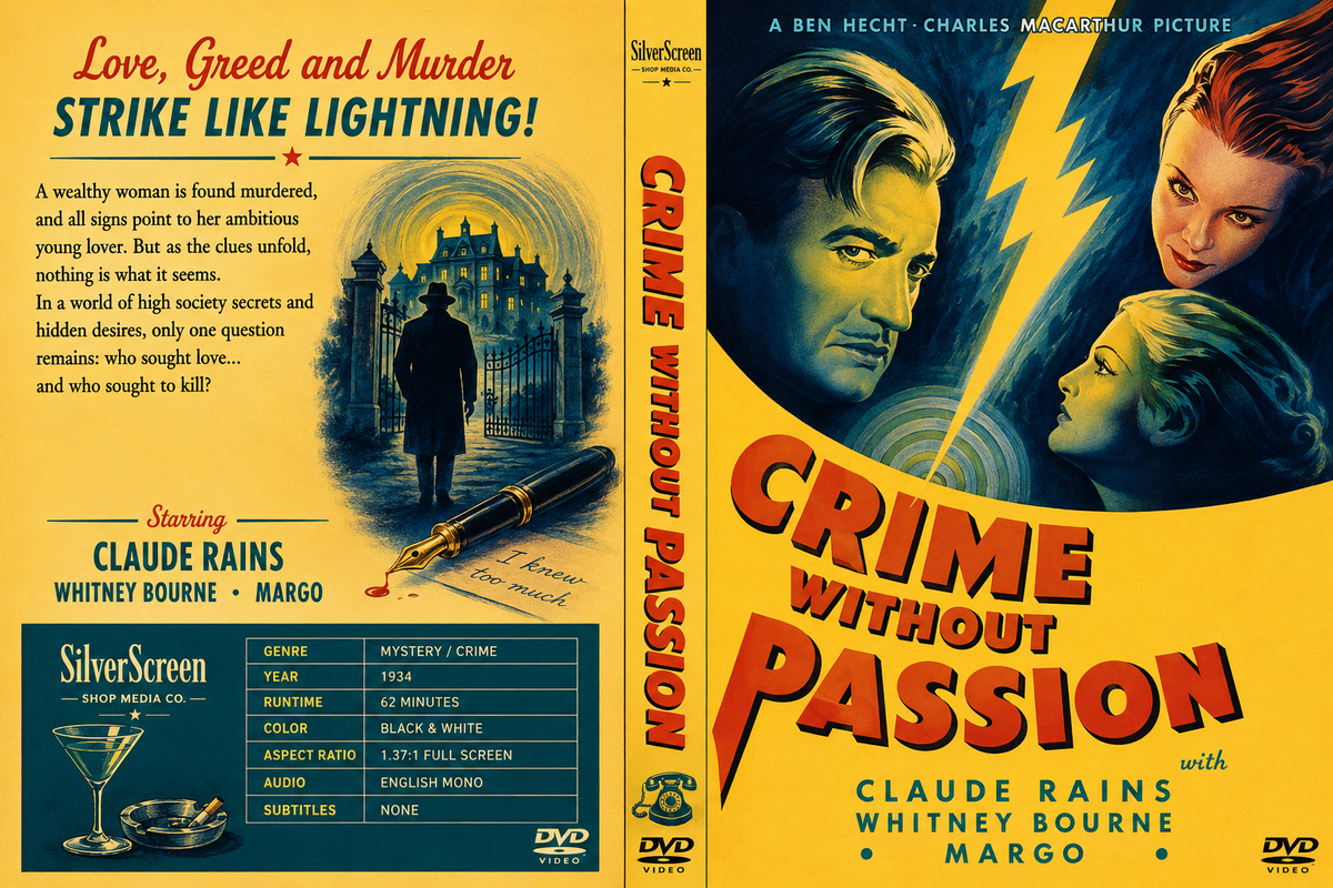 Crime Without Passion (1934) Crime Drama DVD Collector Edition